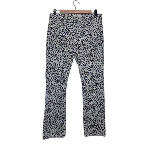 Vineyard Vines Woman's Leopard Print Jaime Kick Flare Corduroy Pants Size 28 - Picture 1 of 8